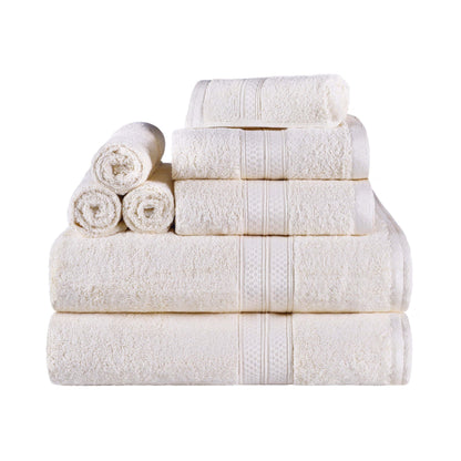 Ensemble de serviettes de bain de qualité supérieure, 8 pièces, en rayonne de bambou et coton