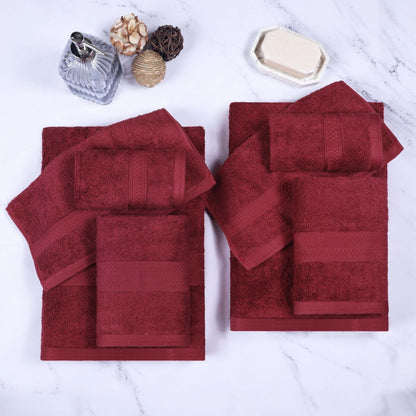 Ensemble de serviettes de bain de qualité supérieure, 8 pièces, en rayonne de bambou et coton