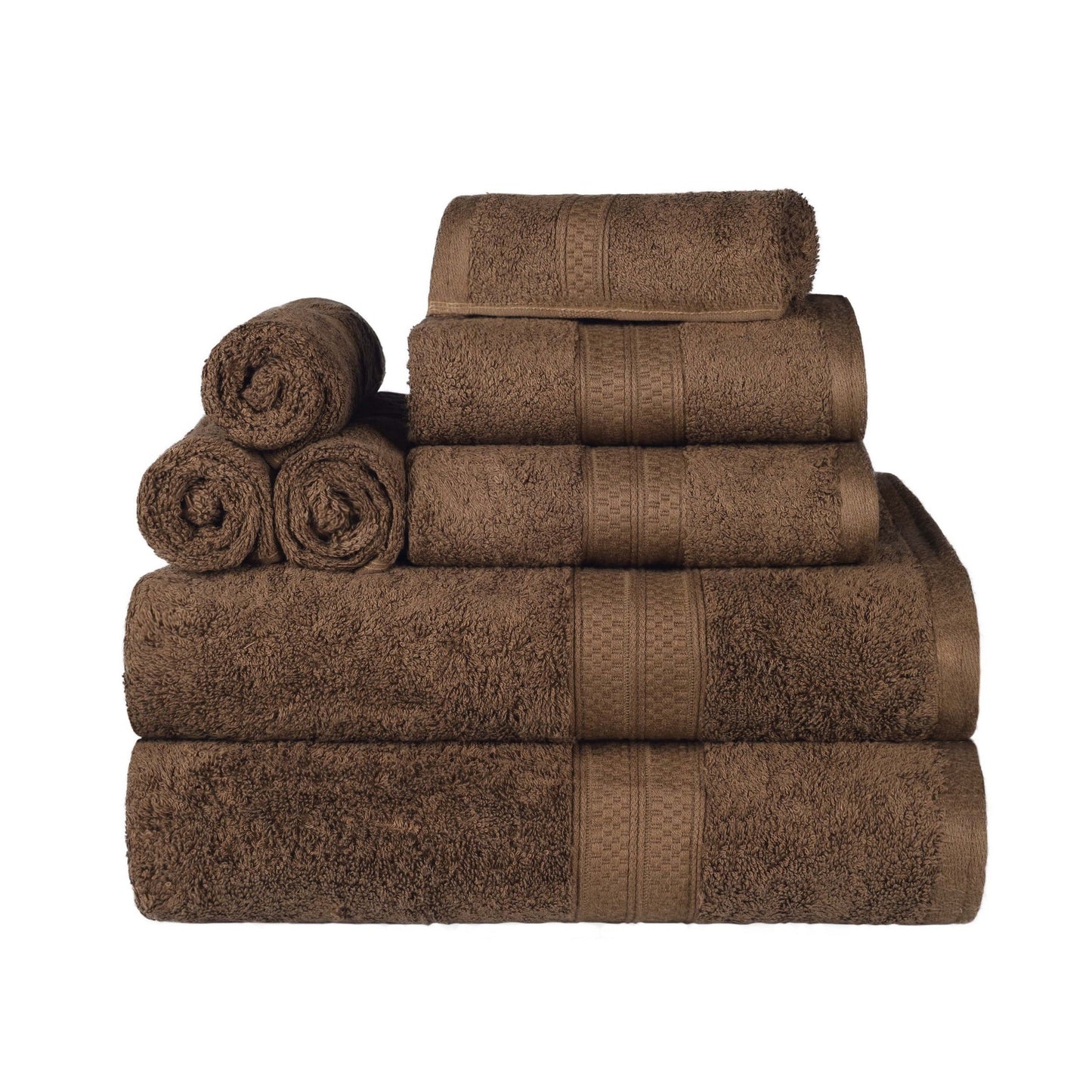 Ensemble de serviettes de bain de qualité supérieure, 8 pièces, en rayonne de bambou et coton