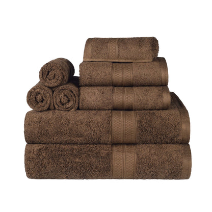 Ensemble de serviettes de bain de qualité supérieure, 8 pièces, en rayonne de bambou et coton
