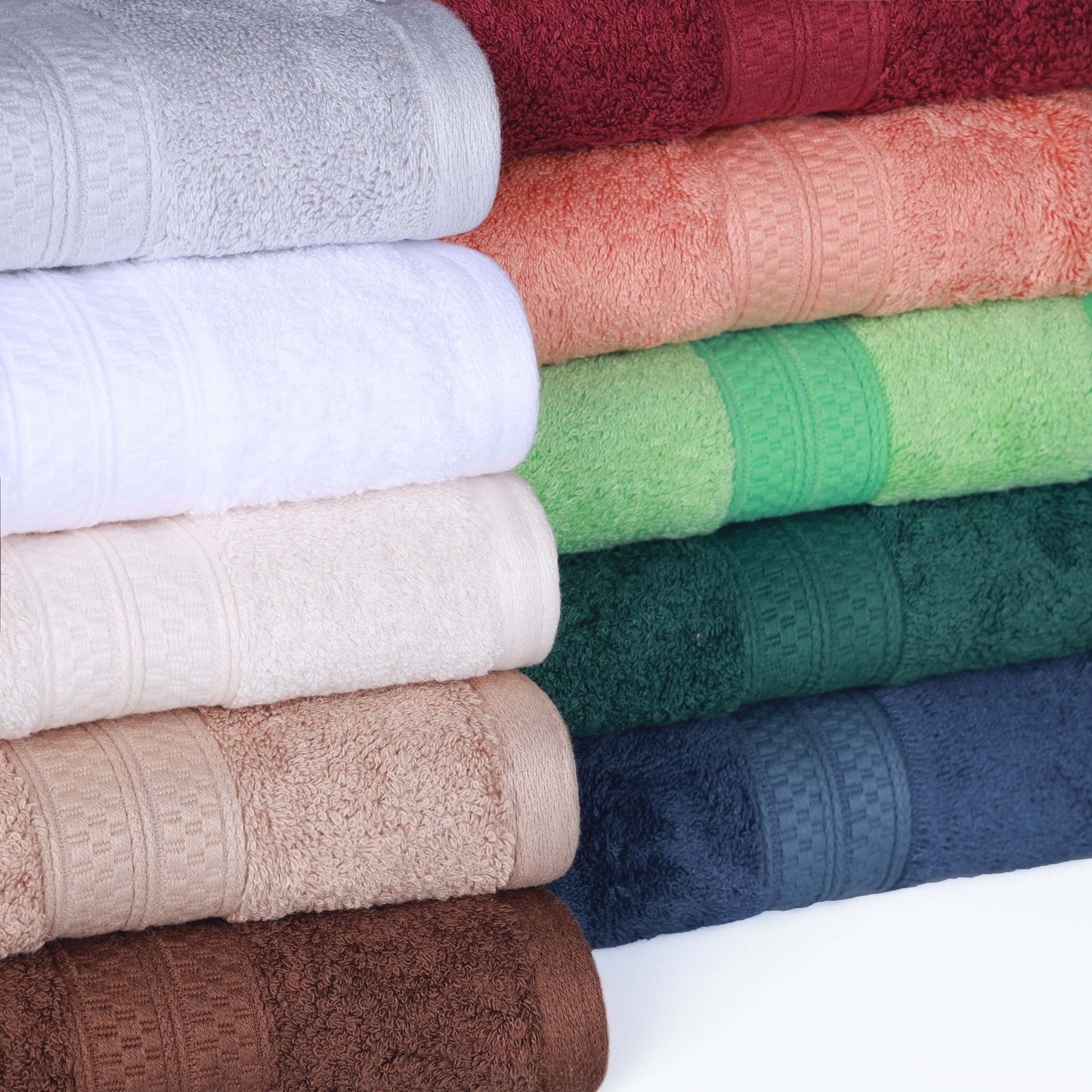 Ensemble de serviettes de bain de qualité supérieure, 8 pièces, en rayonne de bambou et coton
