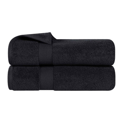 Serviette de bain en coton absorbante de qualité supérieure, sans torsion (lot de 2)