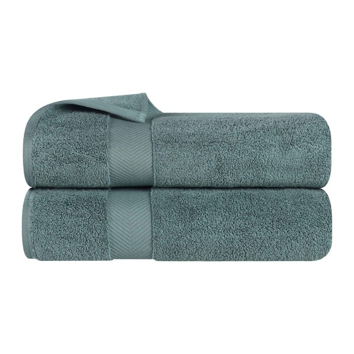 Serviette de bain en coton absorbante de qualité supérieure, sans torsion (lot de 2)