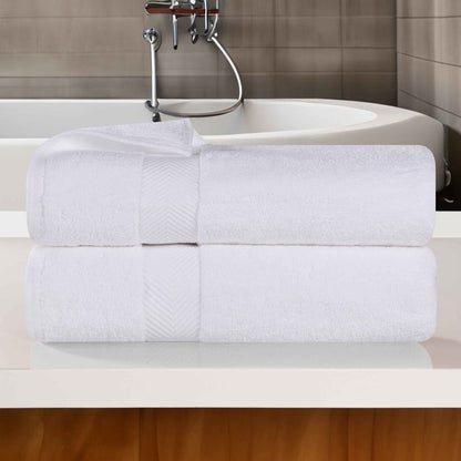 Serviette de bain en coton absorbante de qualité supérieure, sans torsion (lot de 2)