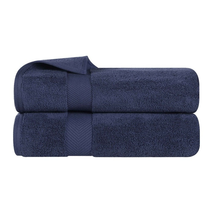 Serviette de bain en coton absorbante de qualité supérieure, sans torsion (lot de 2)