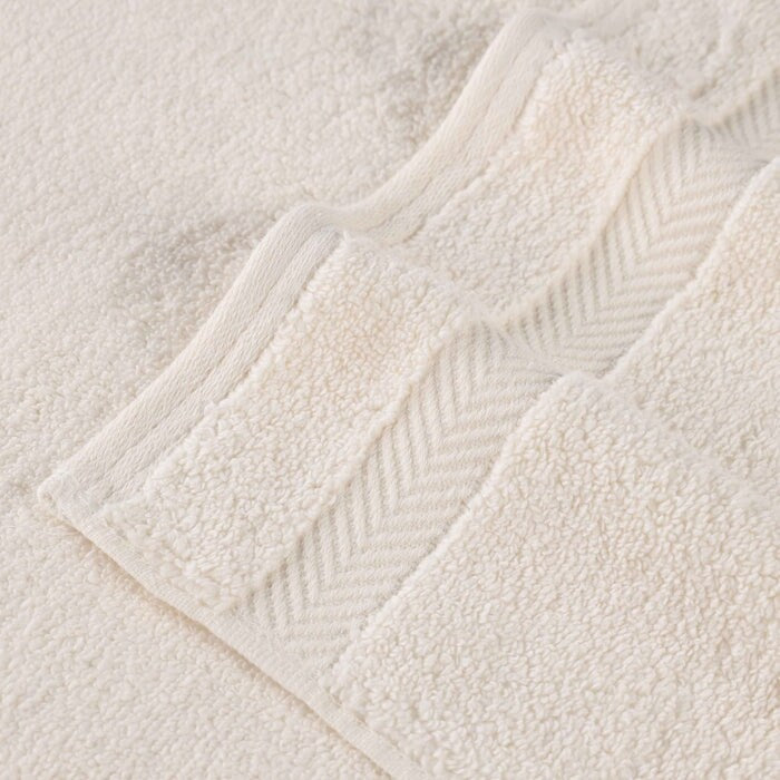 Serviette de bain en coton absorbante de qualité supérieure, sans torsion (lot de 2)