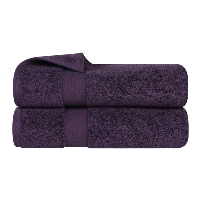Serviette de bain en coton absorbante de qualité supérieure, sans torsion (lot de 2)