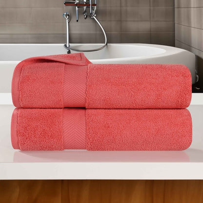 Serviette de bain en coton absorbante de qualité supérieure, sans torsion (lot de 2)