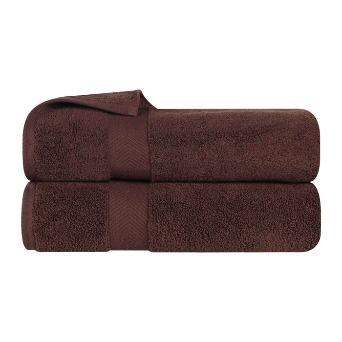 Serviette de bain en coton absorbante de qualité supérieure, sans torsion (lot de 2)