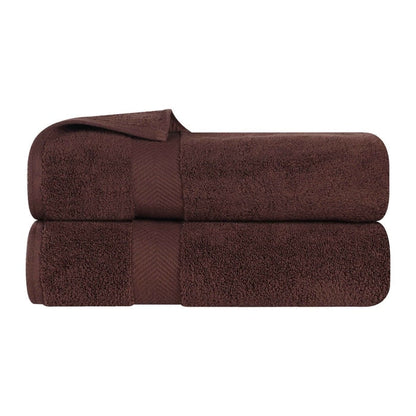 Serviette de bain en coton absorbante de qualité supérieure, sans torsion (lot de 2)