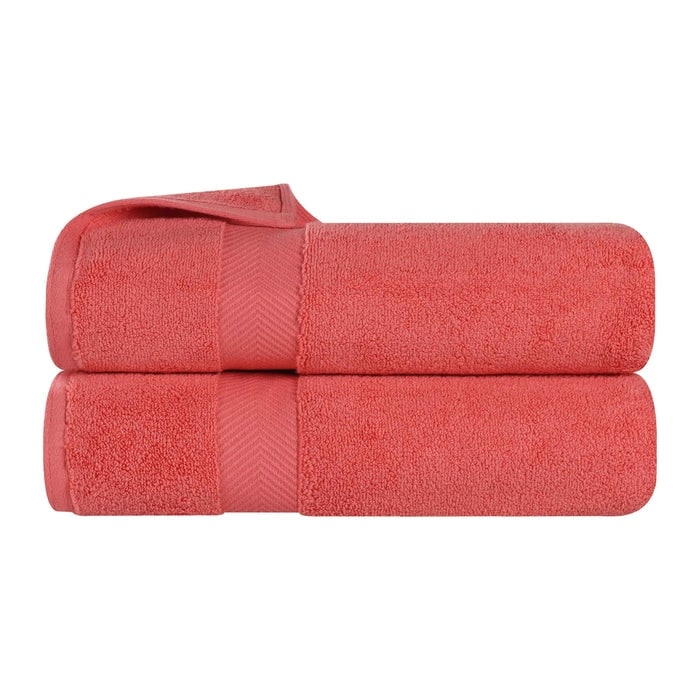 Serviette de bain en coton absorbante de qualité supérieure, sans torsion (lot de 2)
