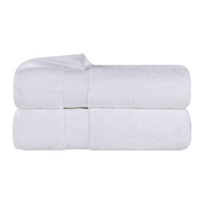 Serviette de bain en coton absorbante de qualité supérieure, sans torsion (lot de 2)