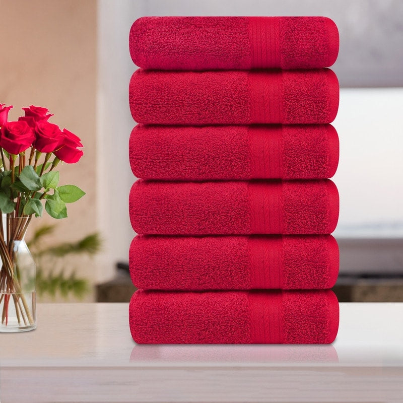 Serviettes à main en coton de qualité supérieure 600 g/m² 45 x 71 cm par Ample Decor - 6 pièces