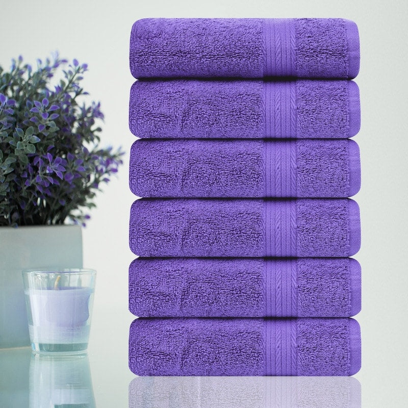 Serviettes à main en coton de qualité supérieure 600 g/m² 45 x 71 cm par Ample Decor - 6 pièces