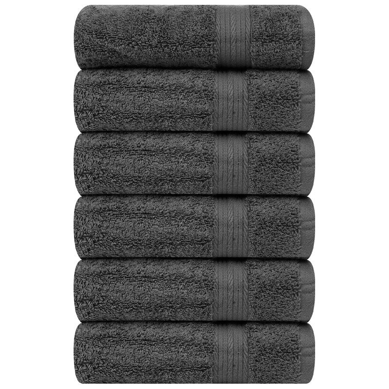 Serviettes à main en coton de qualité supérieure 600 g/m² 45 x 71 cm par Ample Decor - 6 pièces