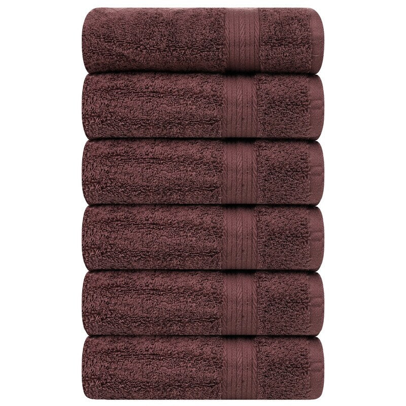 Serviettes à main en coton de qualité supérieure 600 g/m² 45 x 71 cm par Ample Decor - 6 pièces
