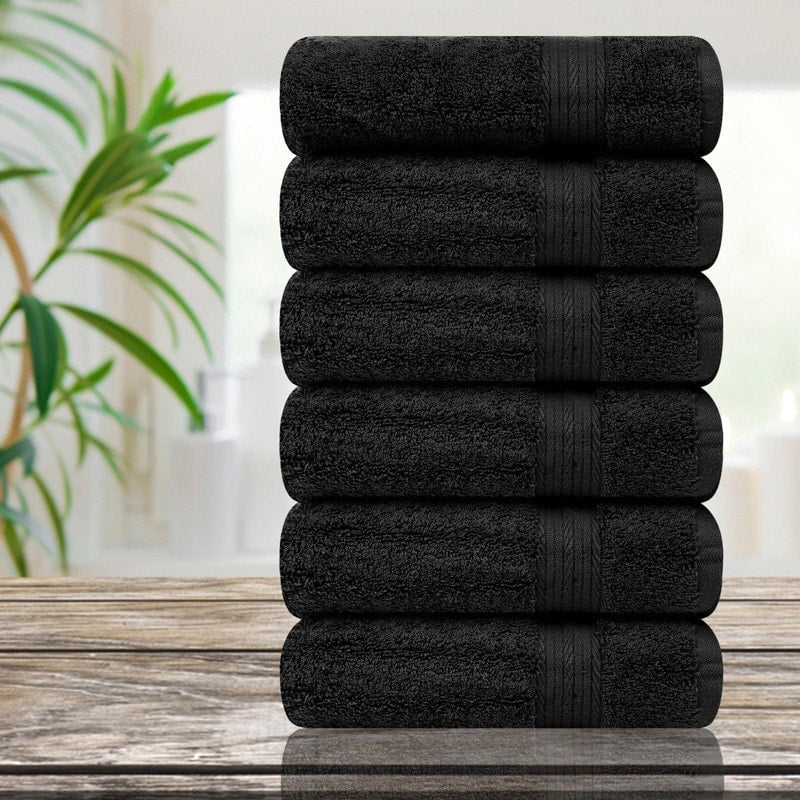 Serviettes à main en coton de qualité supérieure 600 g/m² 45 x 71 cm par Ample Decor - 6 pièces