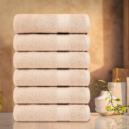 Serviettes à main en coton de qualité supérieure 600 g/m² 45 x 71 cm par Ample Decor - 6 pièces