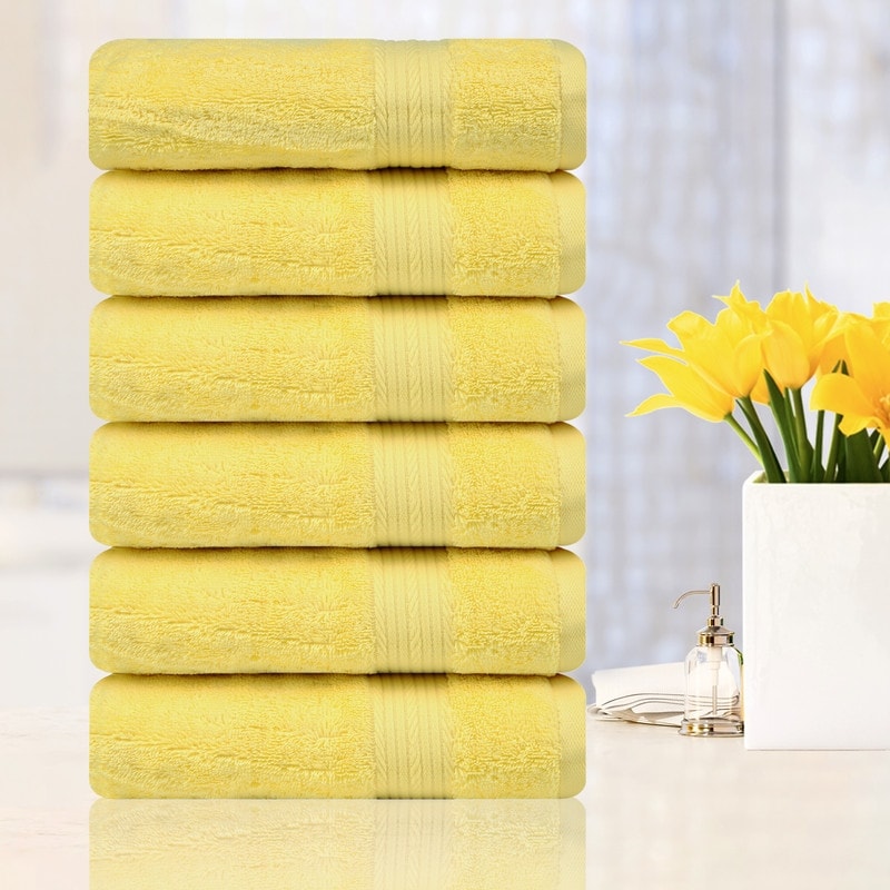 Serviettes à main en coton de qualité supérieure 600 g/m² 45 x 71 cm par Ample Decor - 6 pièces