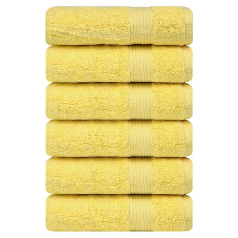 Serviettes à main en coton de qualité supérieure 600 g/m² 45 x 71 cm par Ample Decor - 6 pièces