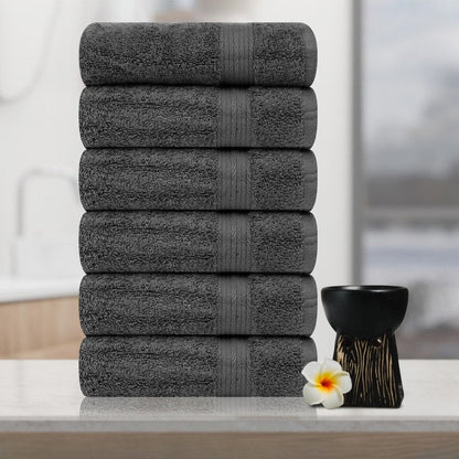 Serviettes à main en coton de qualité supérieure 600 g/m² 45 x 71 cm par Ample Decor - 6 pièces