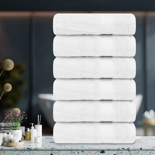 Serviettes à main en coton de qualité supérieure 600 g/m² 45 x 71 cm par Ample Decor - 6 pièces
