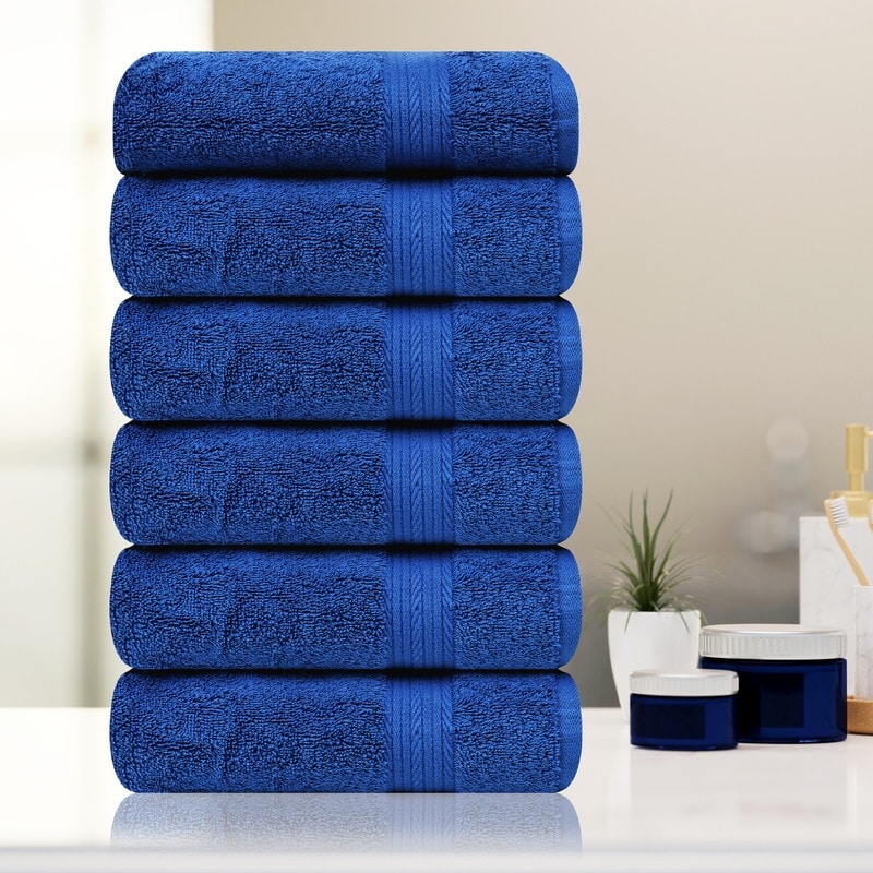 Serviettes à main en coton de qualité supérieure 600 g/m² 45 x 71 cm par Ample Decor - 6 pièces