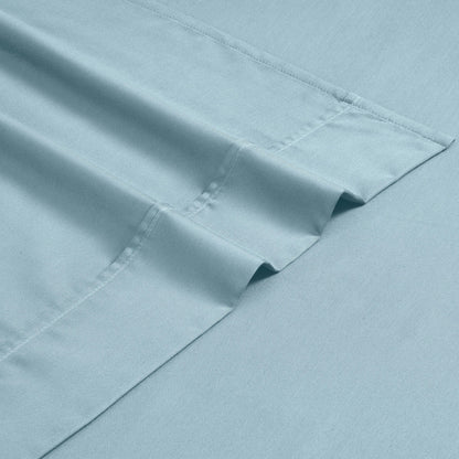 Parure de lit en mélange de coton de qualité supérieure, 1 200 fils au pouce carré, avec poche profonde et couleur unie