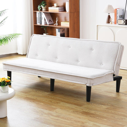 This 66-Inch Corduroy Sofa Bed Can Flexibly Adapt To The Living Room,Apartment And Bedroom