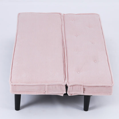 This 66-Inch Corduroy Sofa Bed Can Flexibly Adapt To The Living Room,Apartment And Bedroom