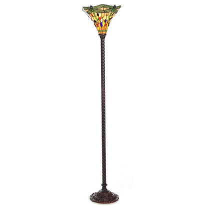 Lampe torche libellule de style Tiffany