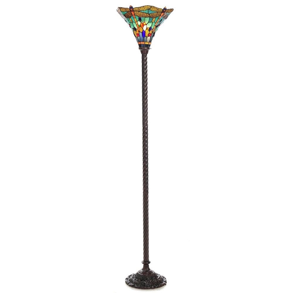 Lampe torche libellule de style Tiffany