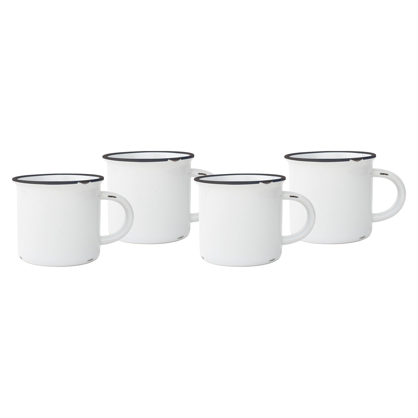 Tasses en fer blanc - Lot de 4