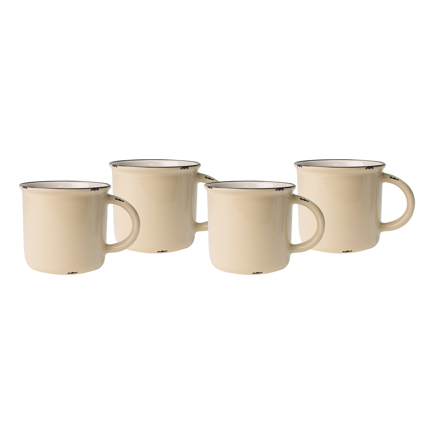 Tasses en fer blanc - Lot de 4