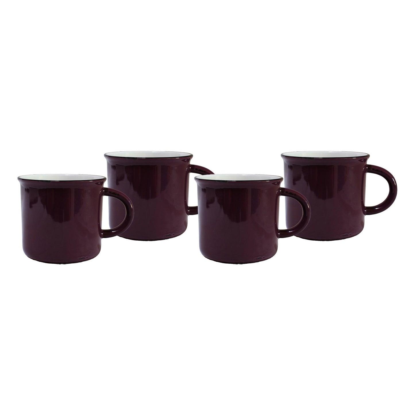 Tasses en fer blanc - Lot de 4