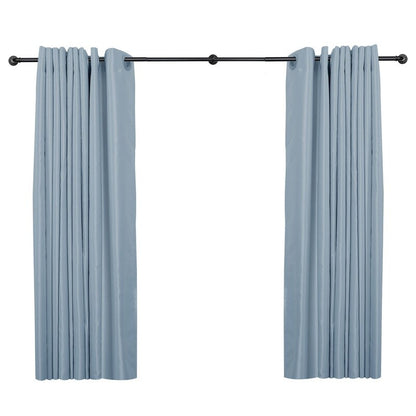 Tringles à rideaux industrielles UTOPIA ALLEY de 2,5 cm pour fenêtres, occultantes, enveloppantes, style rustique, noir mat