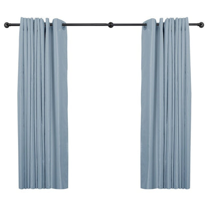 Tringles à rideaux industrielles UTOPIA ALLEY de 2,5 cm pour fenêtres, occultantes, enveloppantes, style rustique, noir mat