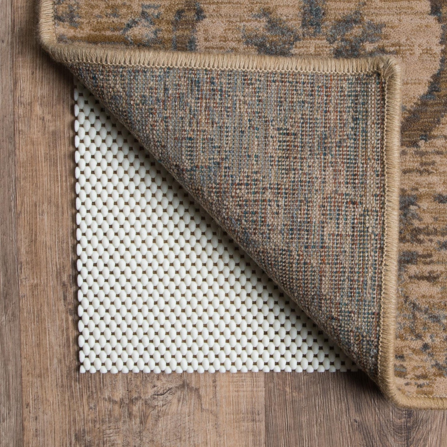 Sous-tapis Vista Home Ultra Hold en polyester tricoté avec revêtement en PVC blanc - Beige