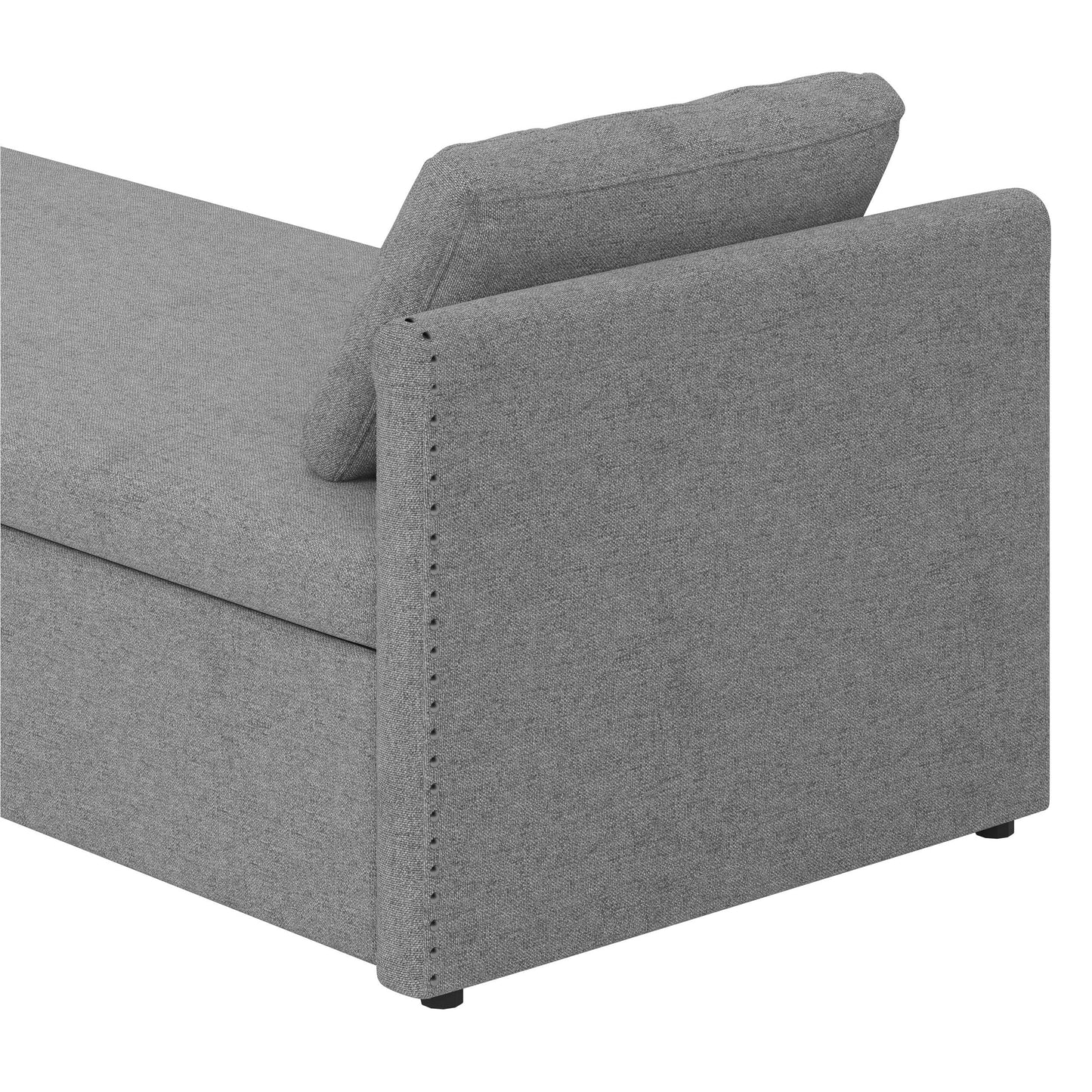 Upholstered Chaise Lounger Daybed with 2 Drawers by Harper&Bright Designs