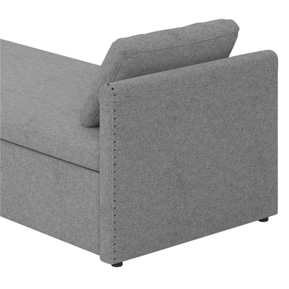 Upholstered Chaise Lounger Daybed with 2 Drawers by Harper&Bright Designs