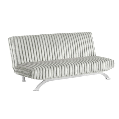 Upholstered Futon Sofa Bed with Vertical Tufting Backrest