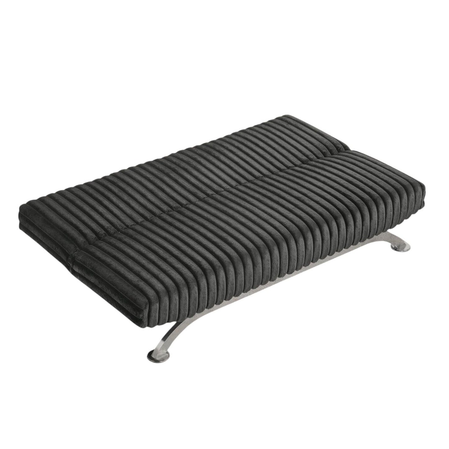 Upholstered Futon Sofa Bed with Vertical Tufting Backrest