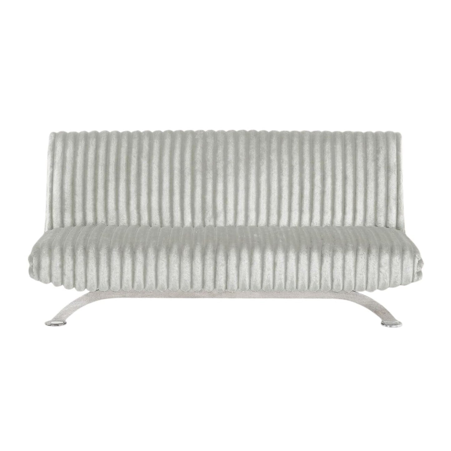 Upholstered Futon Sofa Bed with Vertical Tufting Backrest