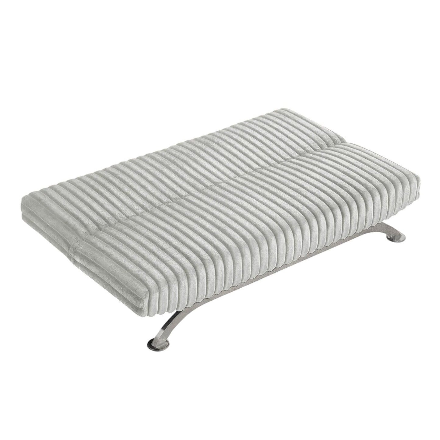 Upholstered Futon Sofa Bed with Vertical Tufting Backrest