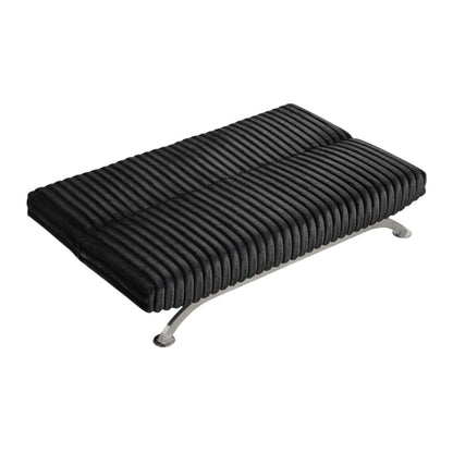 Upholstered Futon Sofa Bed with Vertical Tufting Backrest