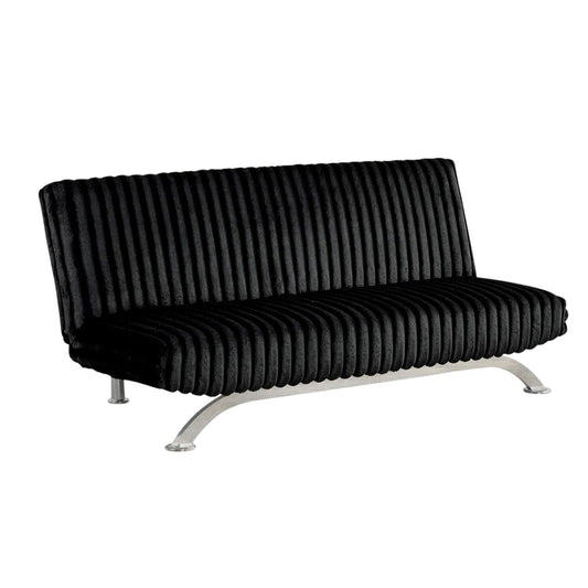 Upholstered Futon Sofa Bed with Vertical Tufting Backrest