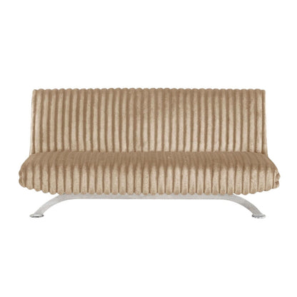 Upholstered Futon Sofa Bed with Vertical Tufting Backrest