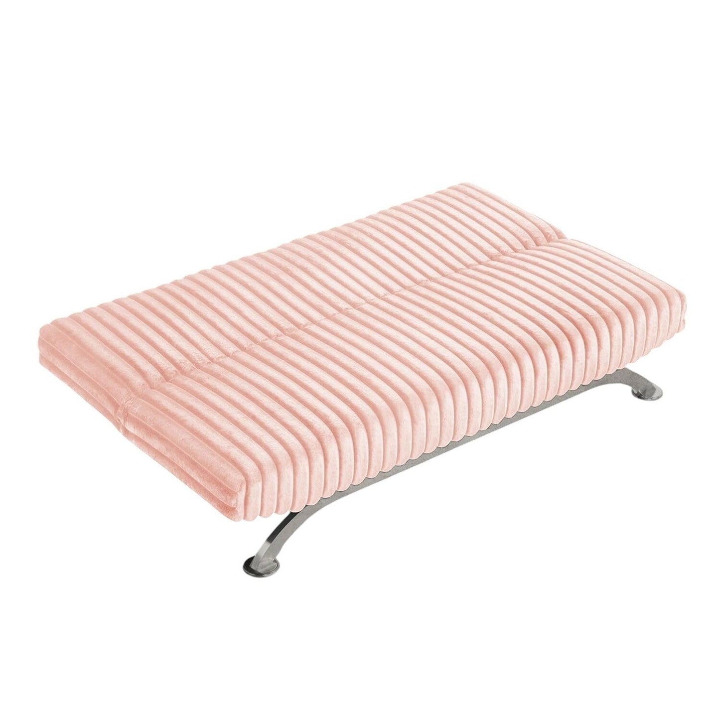 Upholstered Futon Sofa Bed with Vertical Tufting Backrest