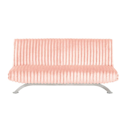 Upholstered Futon Sofa Bed with Vertical Tufting Backrest