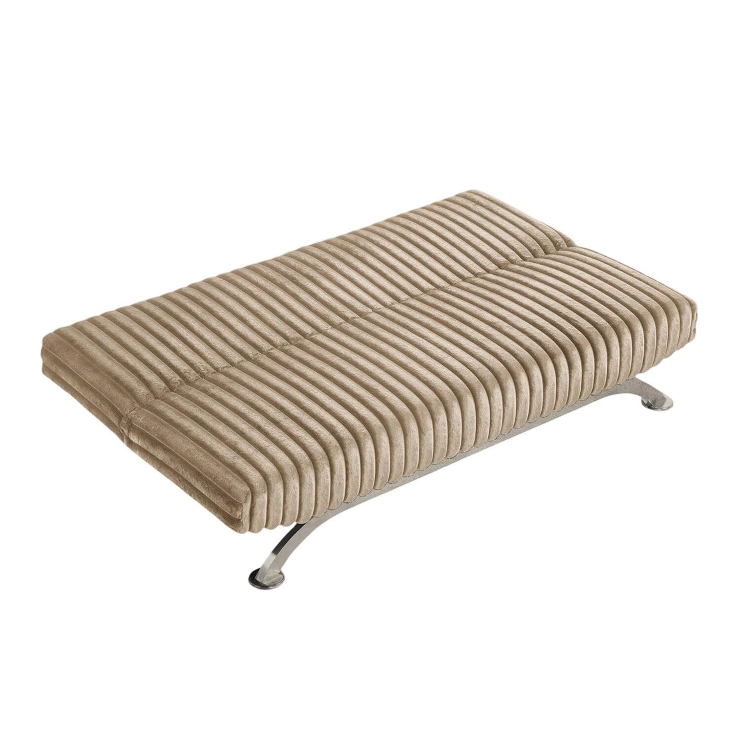 Upholstered Futon Sofa Bed with Vertical Tufting Backrest